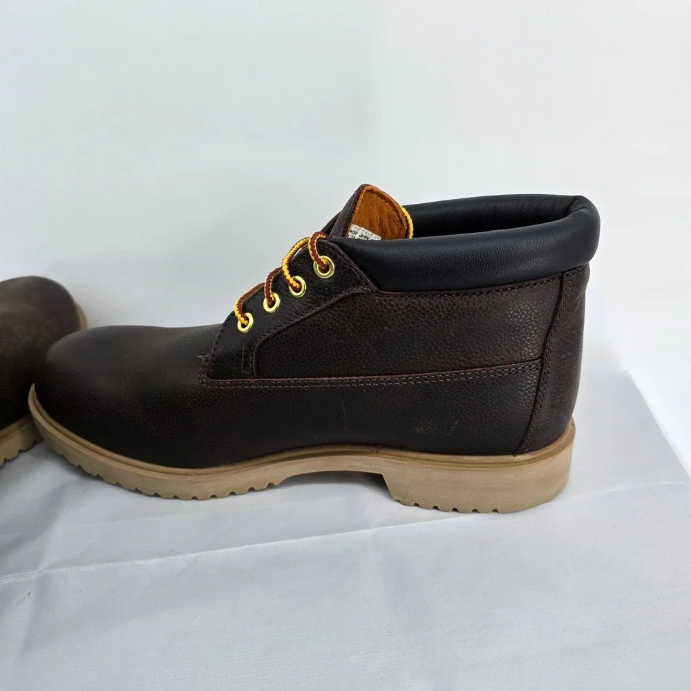 Timberland Mens Waterproof Chukka Boots Brown Leather PrimaLoft TB0A6FTAEXU‎ 9.5